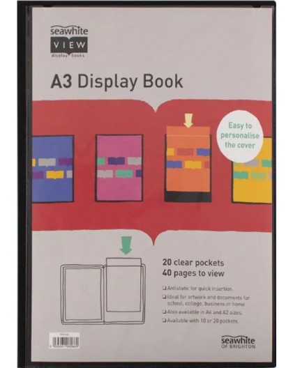 Seawhite Display Book A3 met 20 transparante hoezen