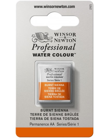 W&N Professional Water Colour - Burnt Sienna 1/2 napje