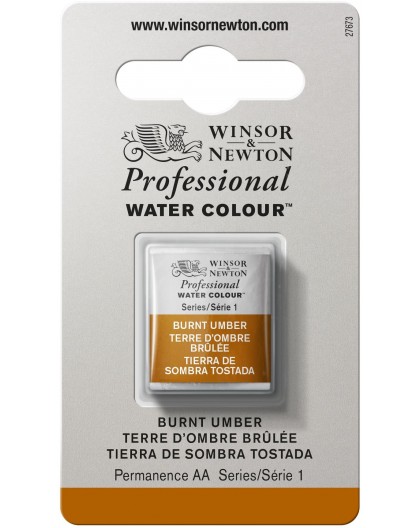 W&N Professional Water Colour - Burnt Umber 1/2 napje