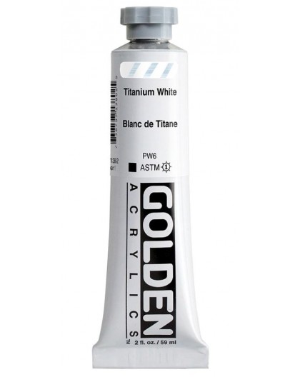 Golden Heavy Body Acrylic - Titanium White #1380 - tube 59 ml