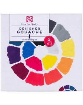 Talens Designer Gouache EFQ - set 5 primaire kleuren