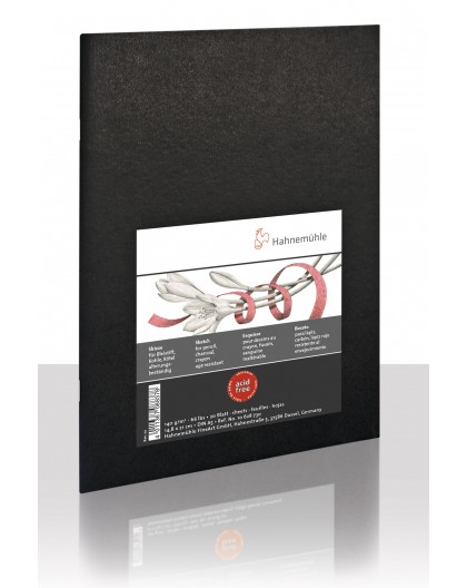 Hahnemühle schetsboekje met soepele zwarte kaft 140gr/m² - A5