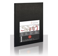 Hahnemühle schetsboekje met soepele zwarte kaft 140gr/m² - A5