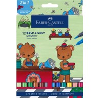 Goldfaber Sketch Marker - set 12 Bold & Easy world of teddybears
