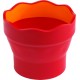 Faber-Castell Clic & Go opvouwbaar waterpotje rood/oranje