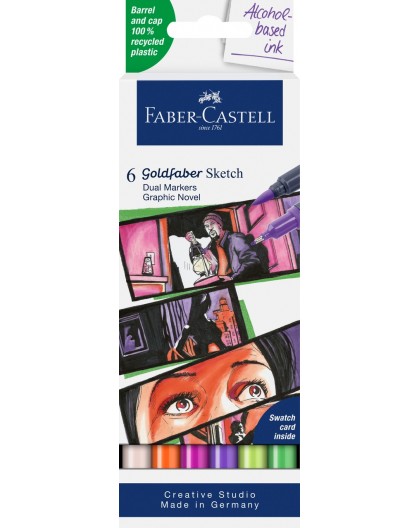 Goldfaber Sketch Marker - set 6 Graphic Novel