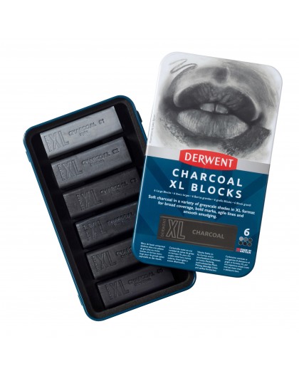 Derwent XL Charcoal Block Set 6 grijstinten