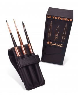 Raphael le voyageur etui met 3 reispenselen