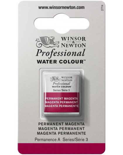 W&N Professional Water Colour - Permanent Magenta 1/2 napje