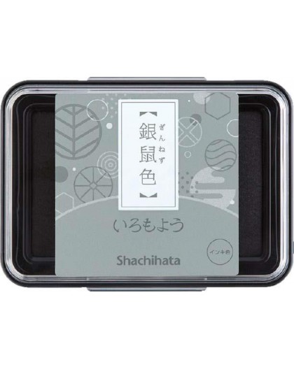 Shachihata Iromoyo stempelkussen - oliebasis - grijs