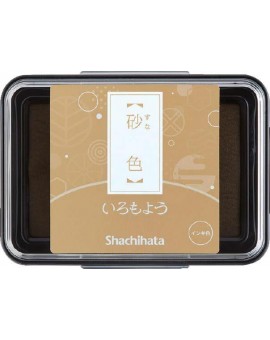 Shachihata Iromoyo stempelkussen - oliebasis - zachtbruin