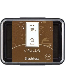 Shachihata Iromoyo stempelkussen - oliebasis - bruin