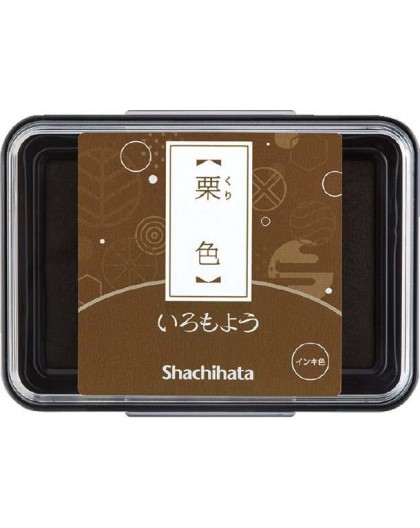 Shachihata Iromoyo stempelkussen - oliebasis - bruin