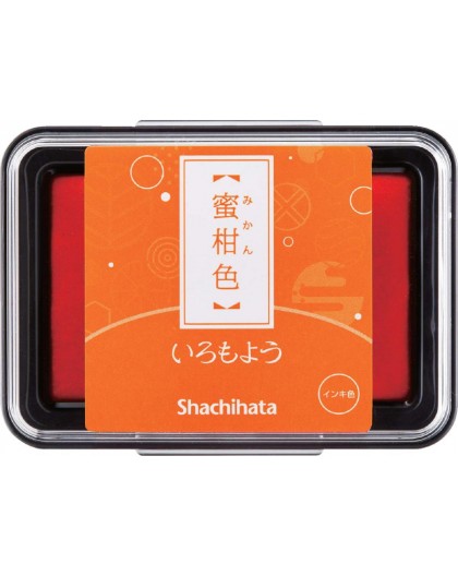 Shachihata Iromoyo stempelkussen - oliebasis - warmgeel