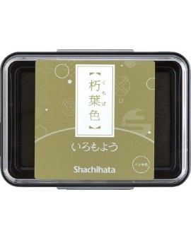 Shachihata Iromoyo stempelkussen - oliebasis - okergroen