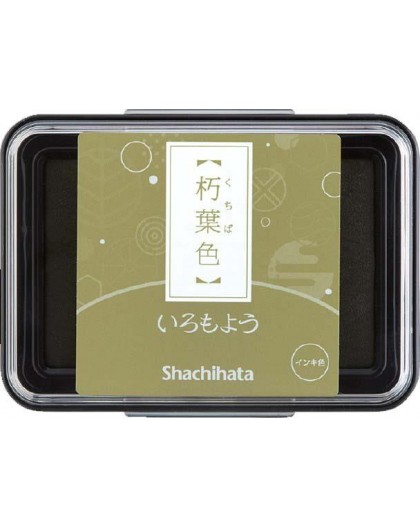 Shachihata Iromoyo stempelkussen - oliebasis - okergroen