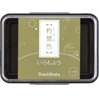 Shachihata Iromoyo stempelkussen - oliebasis - okergroen