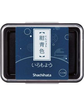 Shachihata Iromoyo stempelkussen - oliebasis - donkerblauw