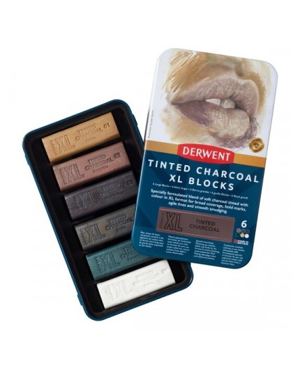 Derwent XL Tinted Charcoal Block Set 6