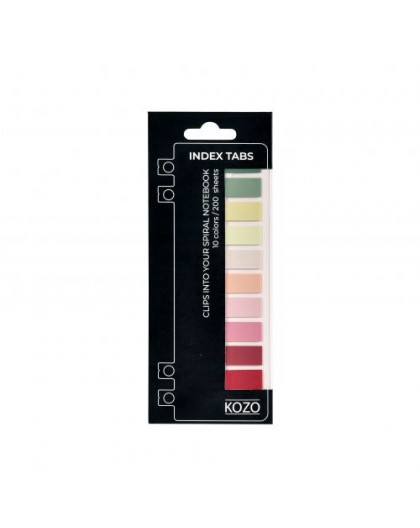 KOZO index tabs 10 colors Blush