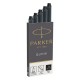 Parker Quink inktpatronen Black