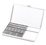 Art Toolkit Folio Palette Silver with assorted pans