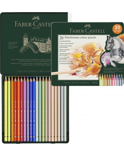 Polychromos kleurpotloden set 20 nieuwe kleuren