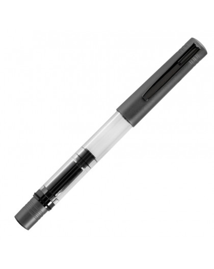 Monteverde MP1 Lock-it Piston vulpen Coal Grey omniflex