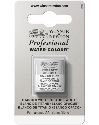 W&N Professional Water Colour - Titanium White (Opaque White) 1/2 napje