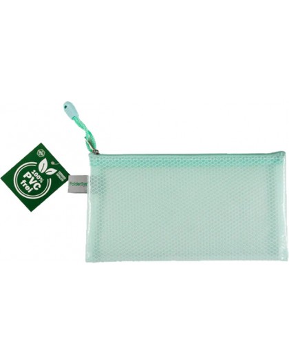 Foldersys transparant etui met ritssluiting 12x22cm