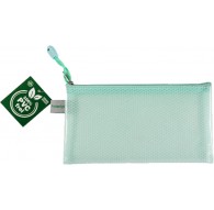 Foldersys transparant etui met ritssluiting 12x22cm