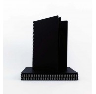 Seawhite of Brighton Euro Pop Black Sketchbook - spiraal aan de lange zijde