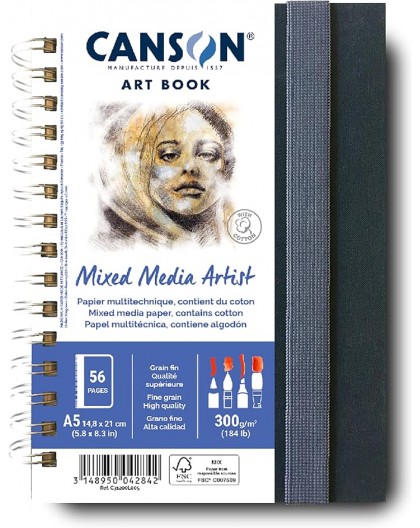 Canson Mixed Media Artist Art Book spiraal A5 portret