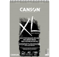 Canson XL Sand Grain 160gr - blok 40 vel grey