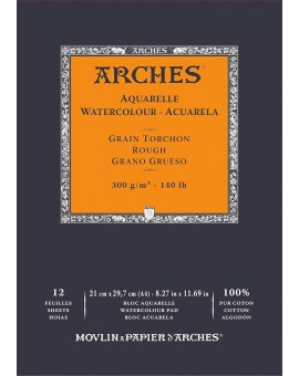 Arches aquarelblok 300g/m² Grain Torchon - 1 zijdig gelijmd