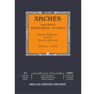 Arches aquarelblok 300g/m² Grain Torchon - 1 zijdig gelijmd