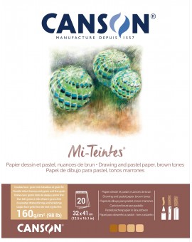 Canson Mi-Teintes 160gr - blok 20 vel Brown Tones