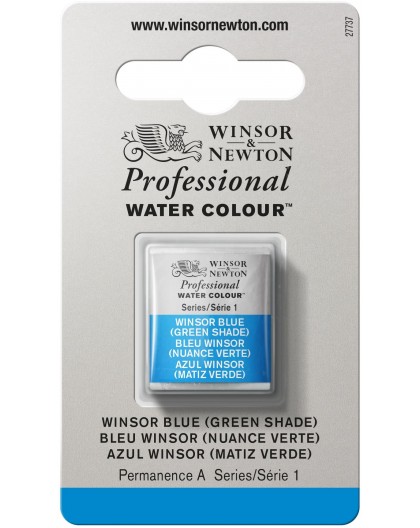 W&N Professional Water Colour - Winsor Blue (Green Shade) 1/2 napje