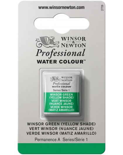 W&N Professional Water Colour - Winsor Green (Yellow Shade) 1/2 napje