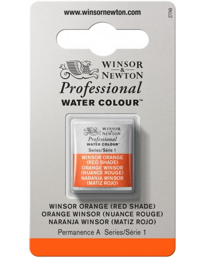 W&N Professional Water Colour - Winsor Orange (Red Shade) 1/2 napje