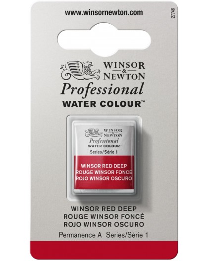 W&N Professional Water Colour - Winsor Red Deep 1/2 napje