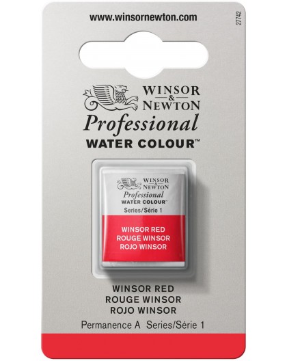 W&N Professional Water Colour - Winsor Red 1/2 napje