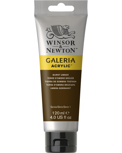 W&N Galeria Acrylic - Burnt Umber tube 120ml