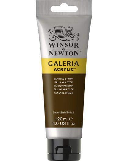 W&N Galeria Acrylic - Vandyke Brown tube 120ml