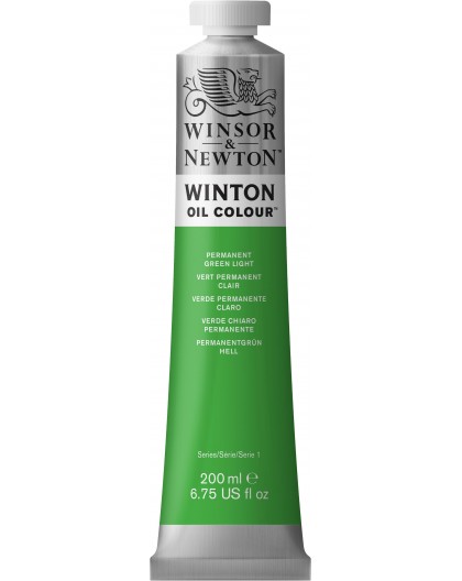 W&N Winton Oil Colour - Permanent Green Light tube 200ml
