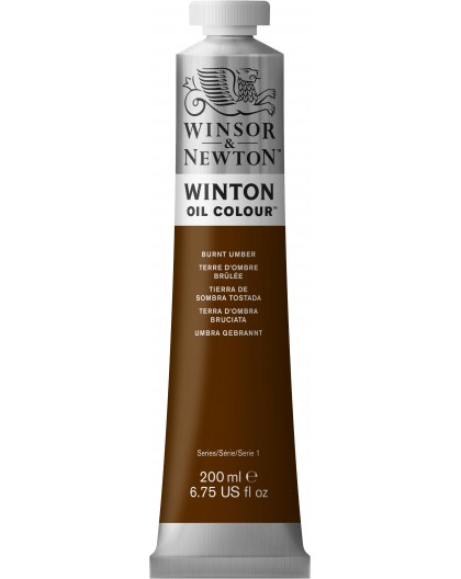 W&N Winton Oil Colour - Burnt Umber tube 200ml