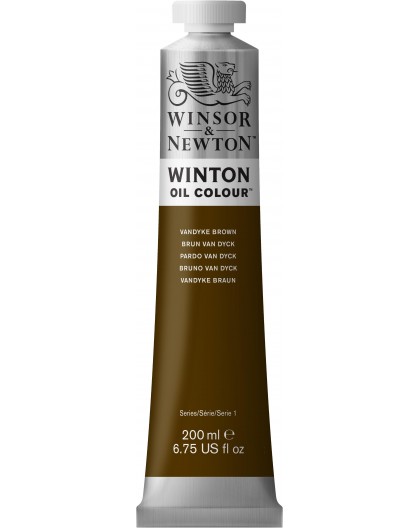 W&N Winton Oil Colour - Vandyke Brown tube 200ml