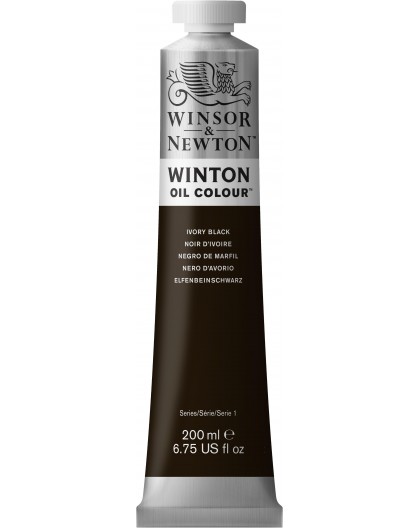 W&N Winton Oil Colour - Ivory Black tube 200ml
