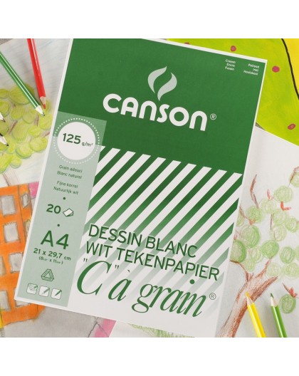 Canson C à Grain 125gr - blok tekenpapier