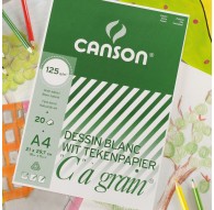 Canson C à Grain 125gr - blok tekenpapier